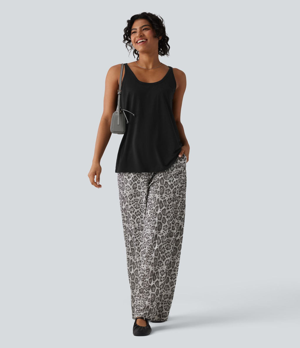 Débardeur casual col U coupe ample