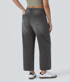 Halara Flex™ Jean barrel grande taille coupe ballon taille basse avec poches