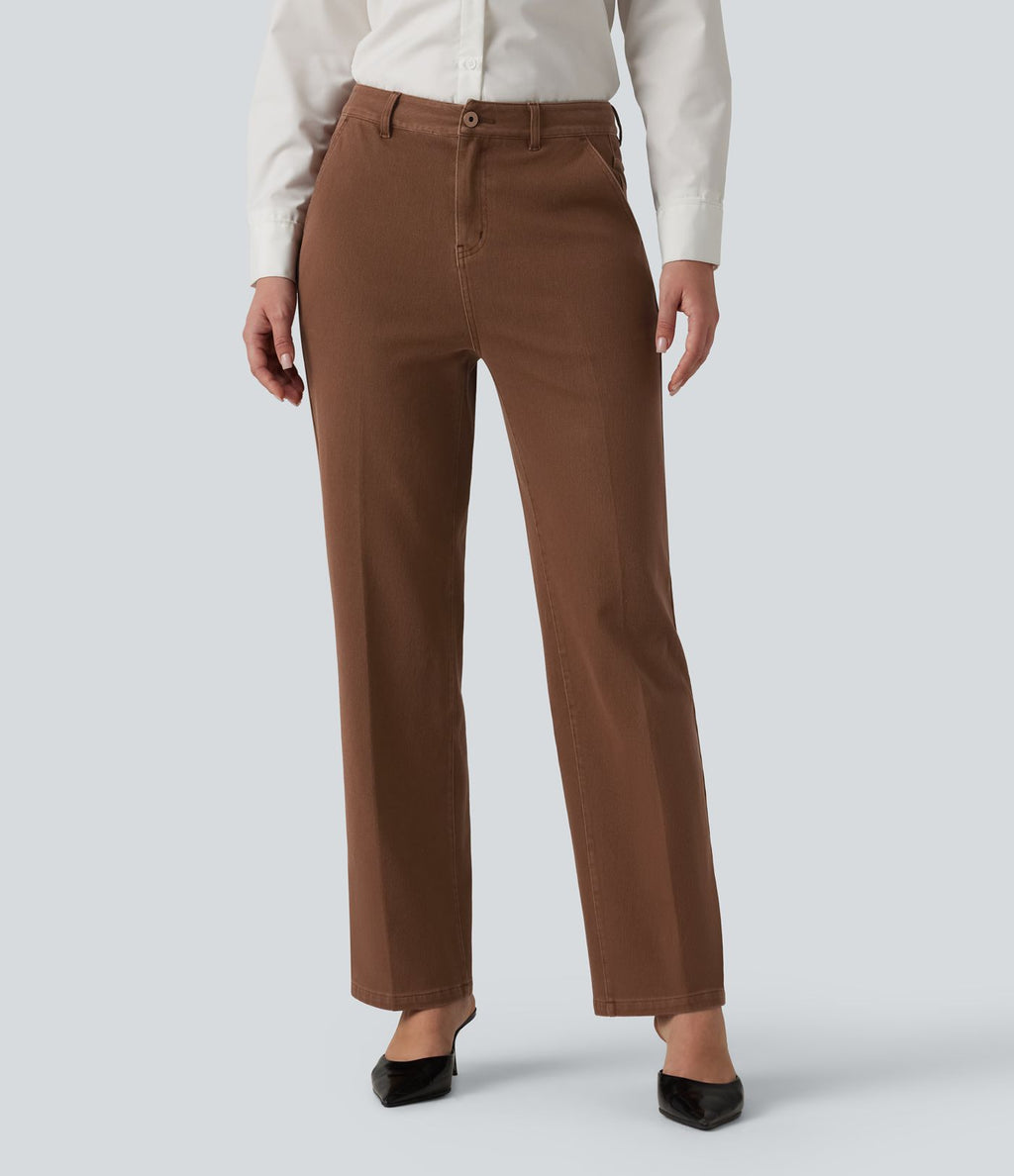 Jean bureau droit taille haute Halara Flex™ avec poches