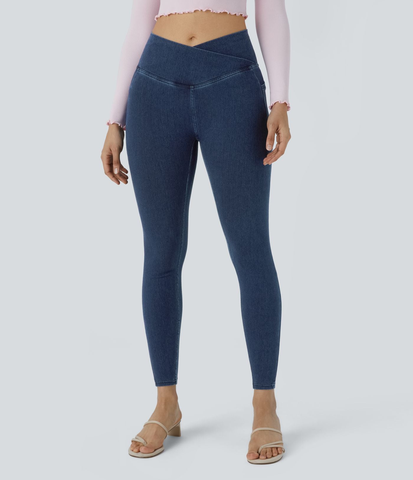 Halara Flex™ Jegging Travail Tricoté Extensible Lavé Poche Latérale Croisée