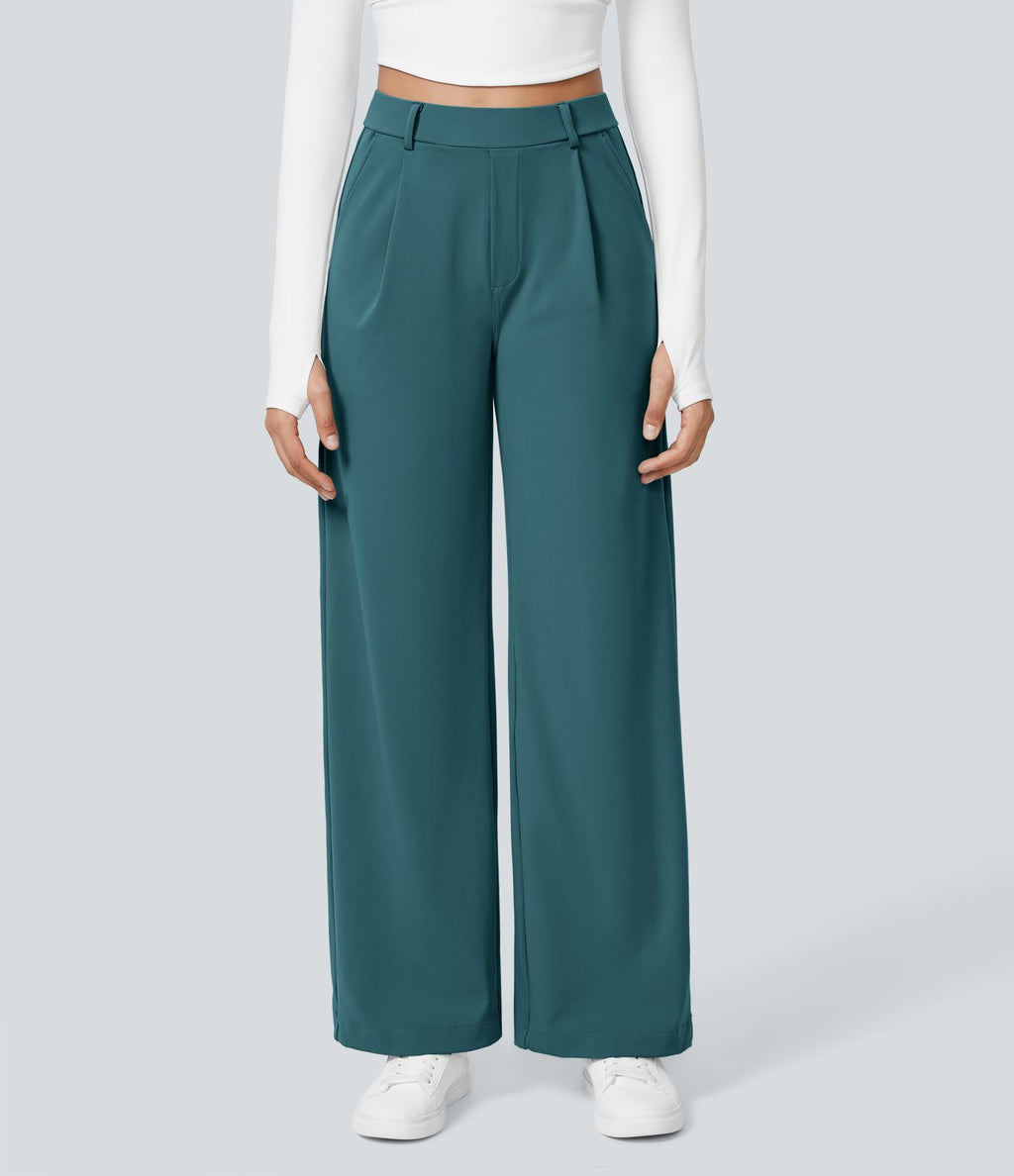 Pantalon tailleur Halara Flex™ DayStretch coupe droite taille haute avec poches