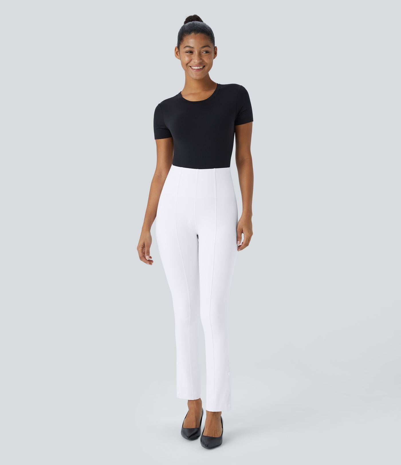Pantalon de travail 7/8 gainant taille haute avec ourlet ajustable Halara Flex™