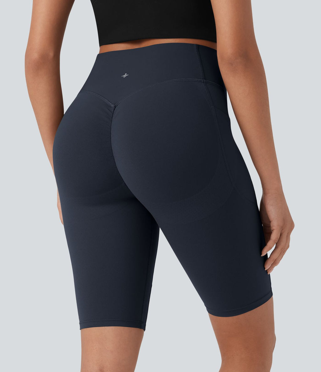 Short cycliste 12,5 cm d'entraînement gainant taille haute avec poches Halara UltraSculpt™