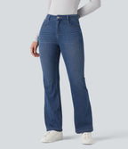 Halara Flex™ Denim Heat Jean casual évasé taille mi-haute avec poches