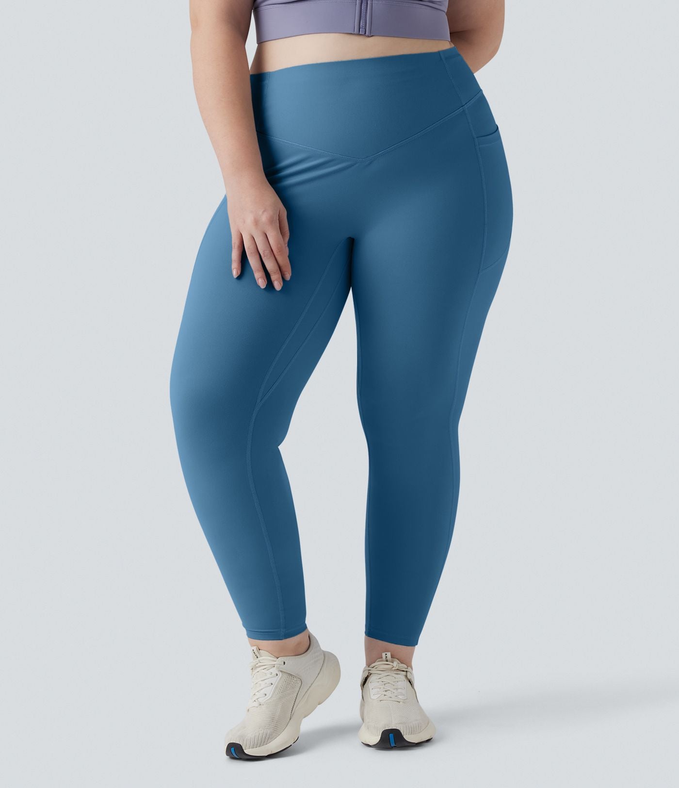 Legging d'entraînement gainant galbant taille haute grande taille avec effet scrunch et poches Halara UltraSculpt™