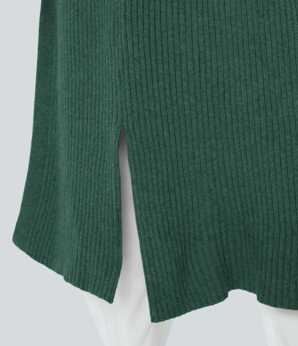Cardigan long casual à capuche, manches longues et poches