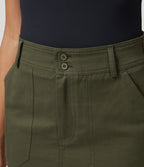 Jupe Cargo en Coton Casual Mini Droite à Taille Haute avec Multiples Poches