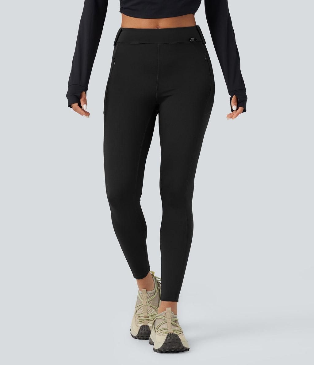 Legging cargo de randonnée résistant à l'usure taille mi-haute avec poches