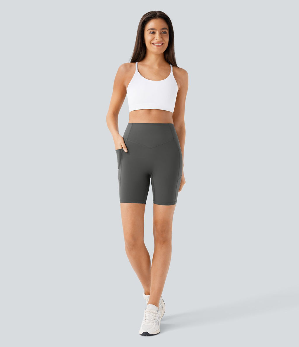 Legging de yoga gainant taille haute chiné à séchage rapide avec poches Halara UltraSculpt™