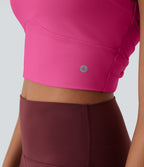 Débardeur yoga court SoftlyZero™ Plush à découpes A-C