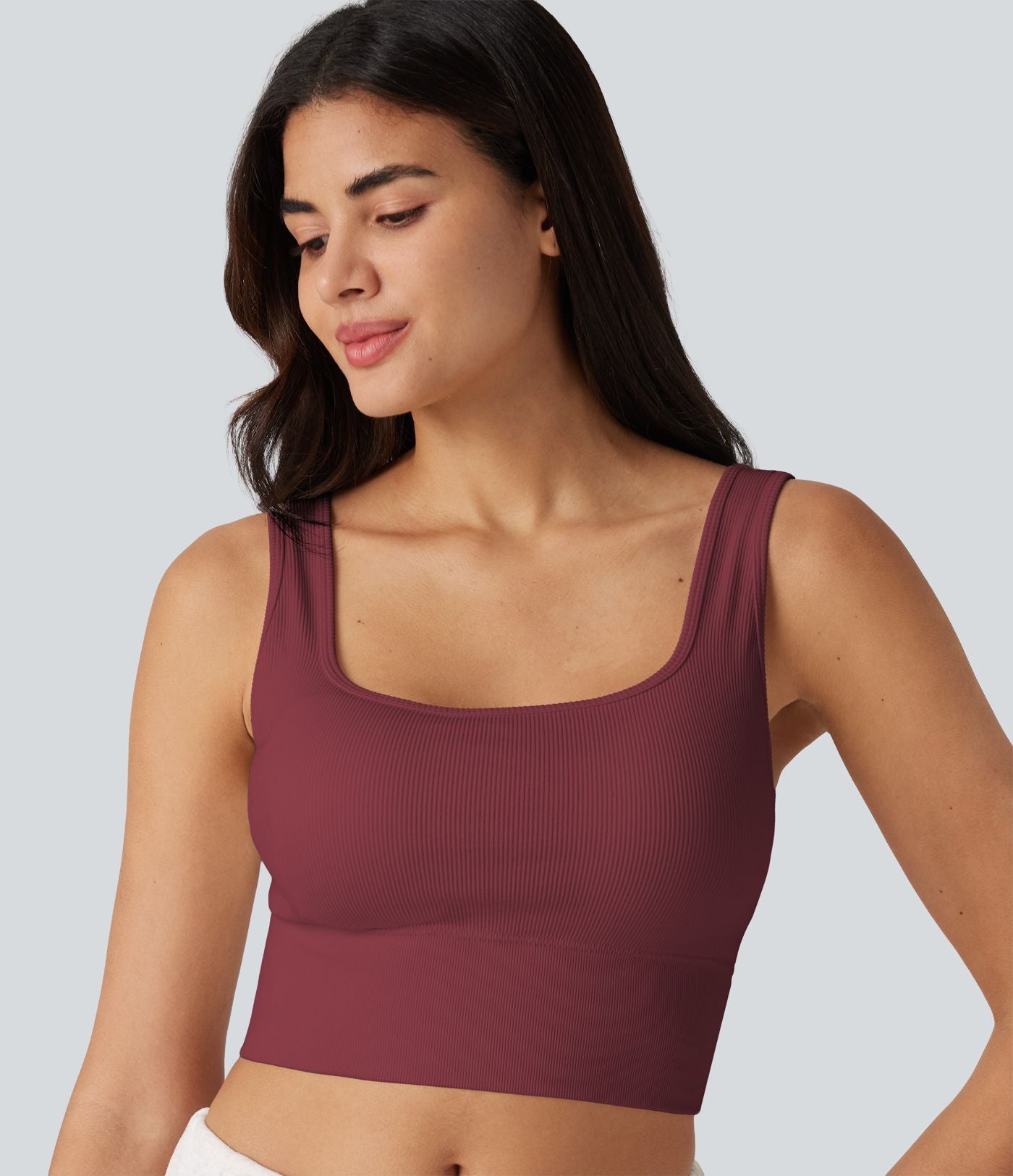 OneForm Débardeur casual sans couture col rond échancré dos en U avec soutien-gorge intégré
