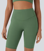 Short cycliste 22,8 cm d'entraînement gainant taille haute avec poches Halara UltraSculpt™
