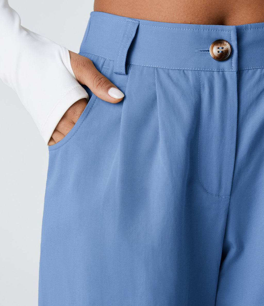 Joggings décontractés à taille mi-haute avec poches