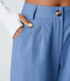 Joggings décontractés à taille mi-haute avec poches
