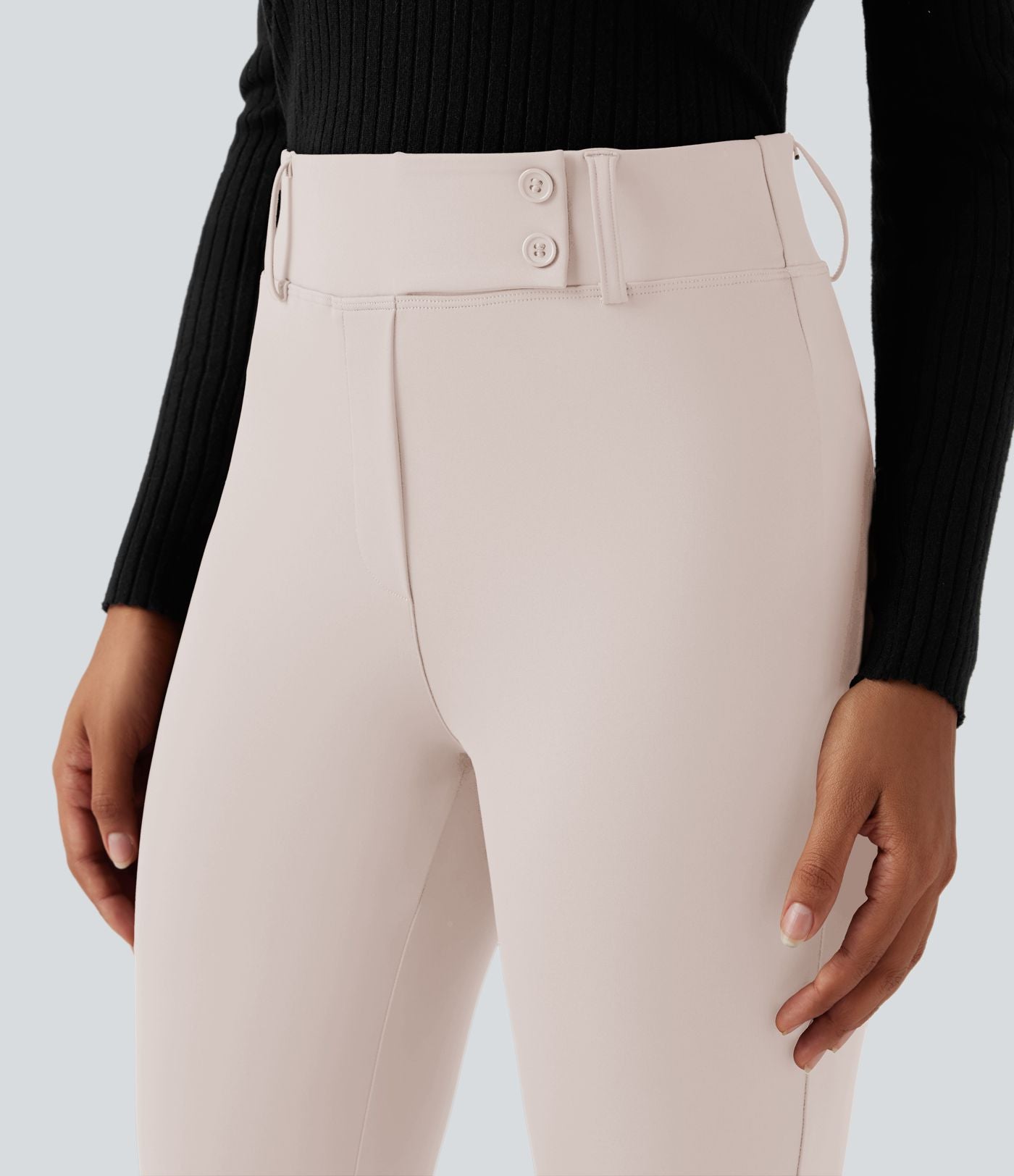 Pantalon tailleur évasé taille haute avec poches Halara Flex™