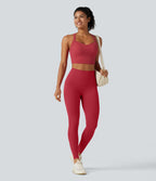 SoftlyZero™ Plush Débardeur de yoga court col cœur avec soutien-gorge intégré