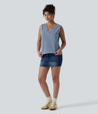 Halara Flex™ Débardeur décontracté en denim col V
