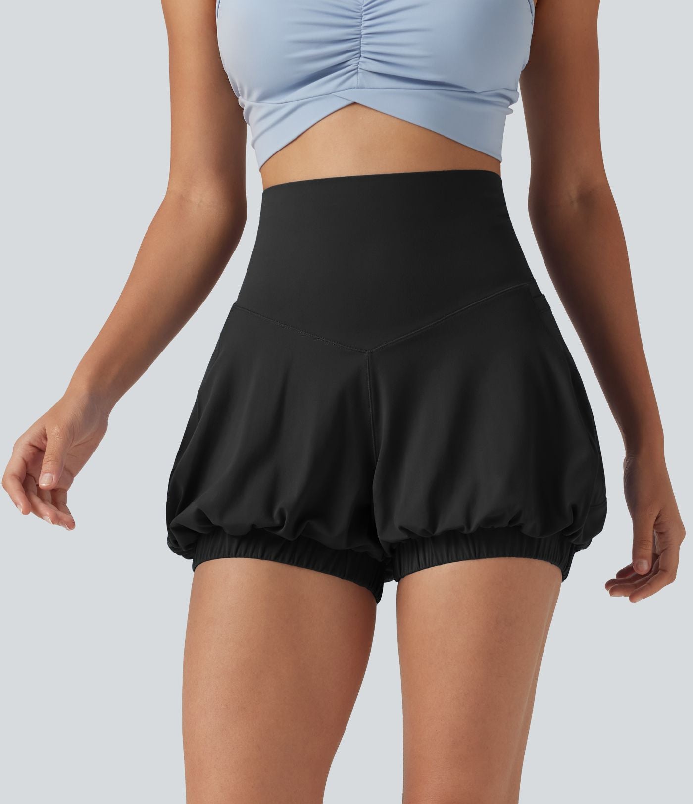 Short de danse SoftlyZero™ 10 cm taille haute gainant coupe ballon avec poches et protection solaire UPF50+