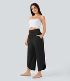 Pantalon fluide resort Breezeful™ à séchage rapide, coupe fendue et effet ventre plat