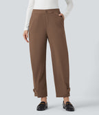 Pantalon de travail fuselé taille moyenne avec largeur ajustable Halara Flex™ DayStretch avec poches