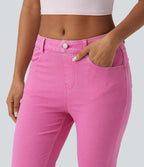 Halara Flex™ Jean évasé casual coloré taille haute avec poches