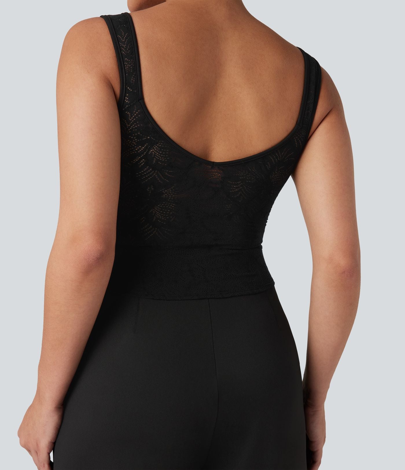 Combinaison dentelle contrastante sans manches pour demoiselles d'honneur et invitées de mariage avec poches - Easy Peasy