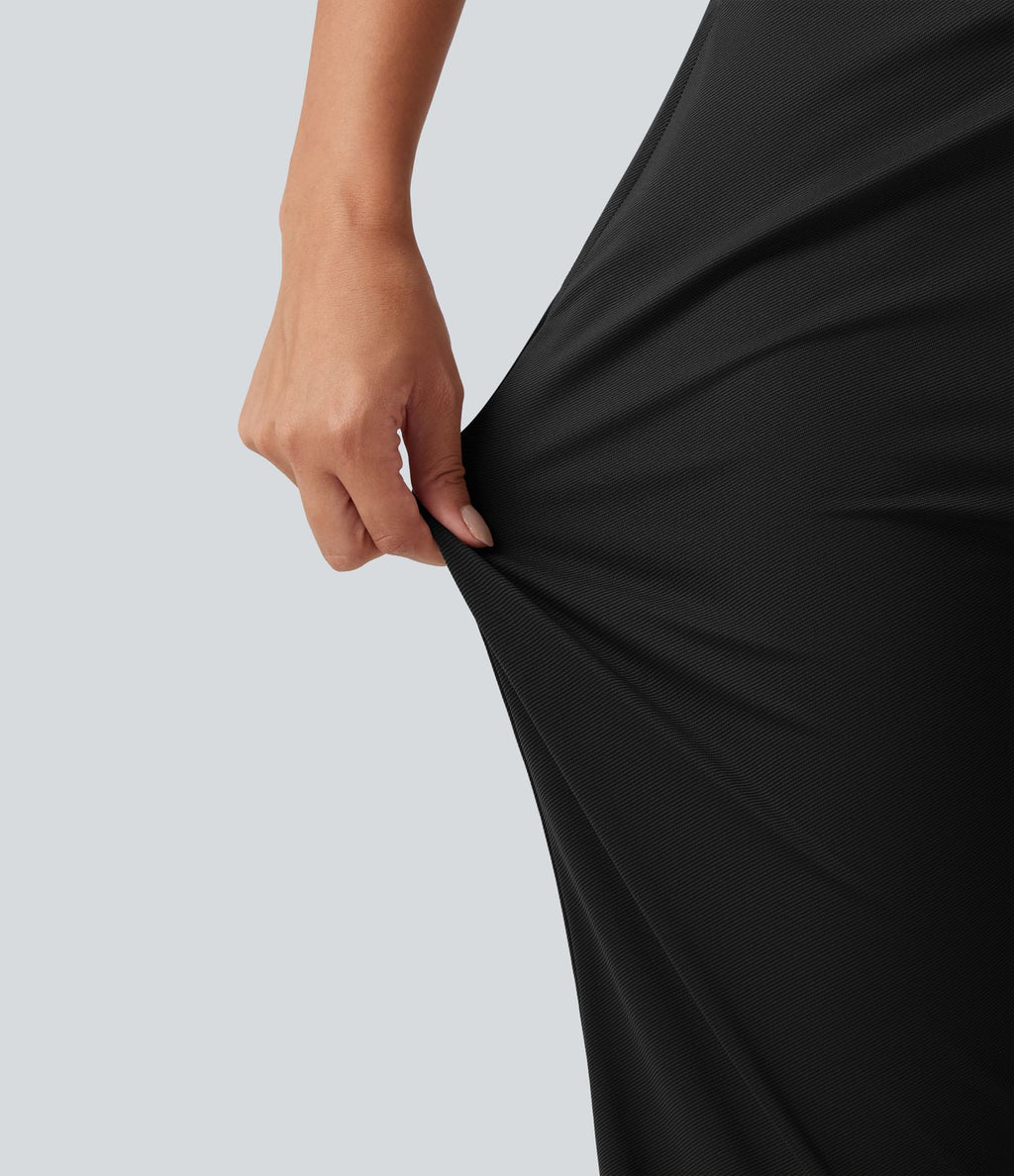 Pantalon de golf capri taille mi-haute avec poches, séchage rapide, protection solaire UPF 40+