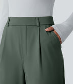 Pantalon tailleur évasé taille haute Halara Flex™ DayStretch avec poches