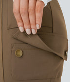 Pantalon cargo ajusté uni taille haute DayStretch avec poches zippées