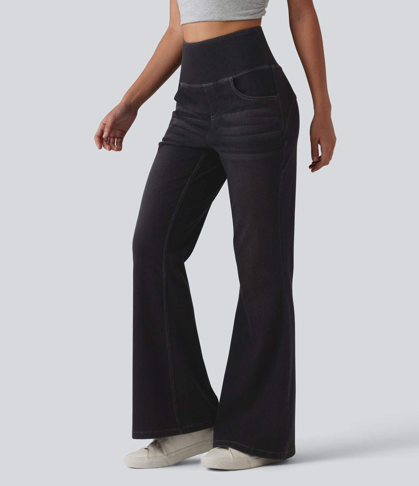 Jean évasé taille haute Halara Flex™ avec poches