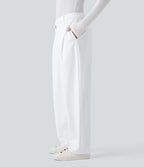 Pantalon tailleur fuselé asymétrique taille moyenne Halara Flex™ DayStretch avec poches