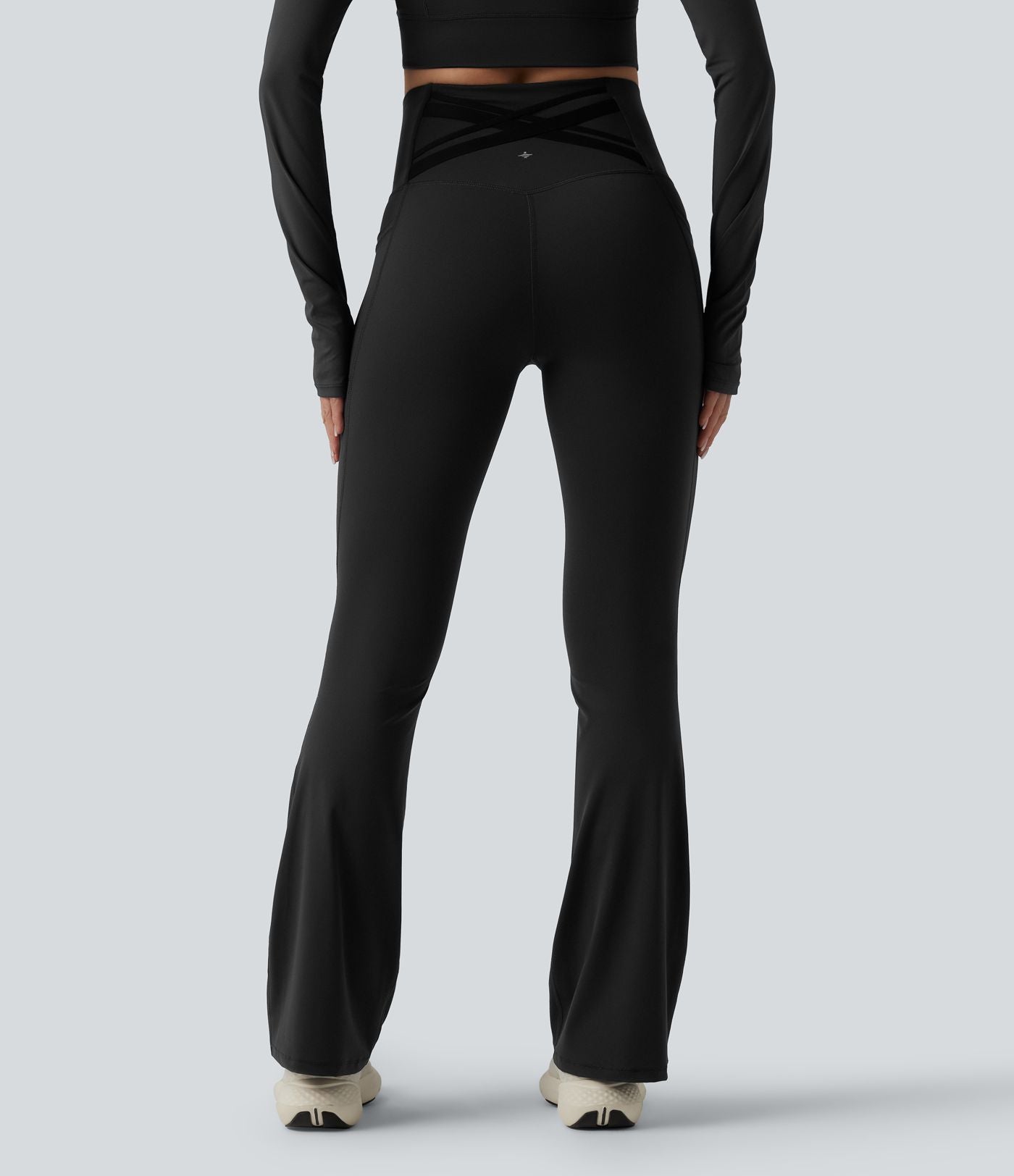 Legging de sport bootcut Halara Ultrasculpt™ taille haute gainant dos croisé avec poches