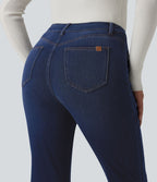 Halara Flex™ Jean bootcut casual taille mi-haute à boutons décoratifs avec poches