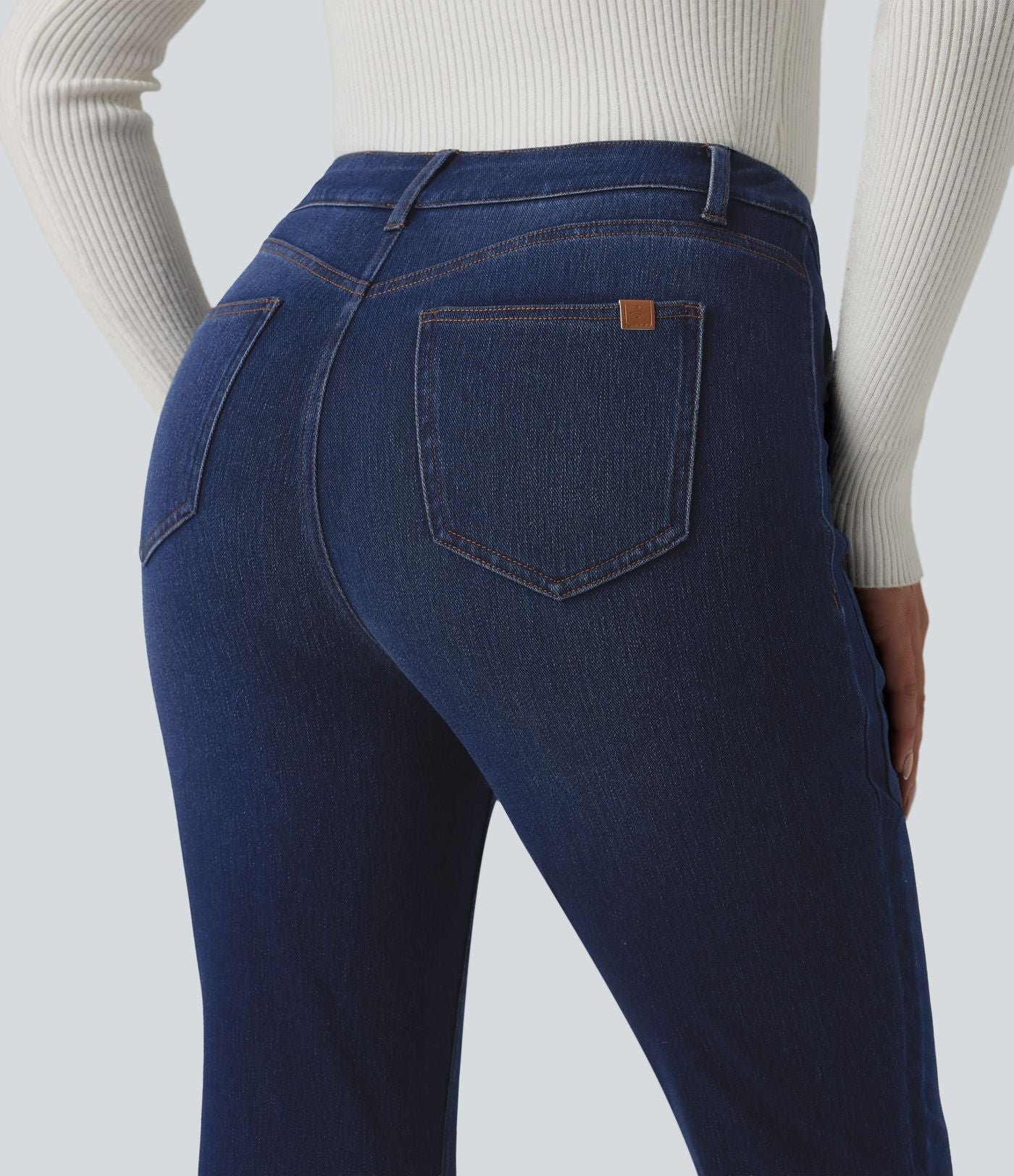 Halara Flex™ Jean bootcut casual taille mi-haute à boutons décoratifs avec poches