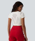 OneForm Seamless Flow Crop top de sport en mesh respirant sans couture