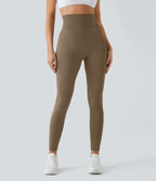 Legging taille haute froncé uni sans couture OneForm Seamless Flow