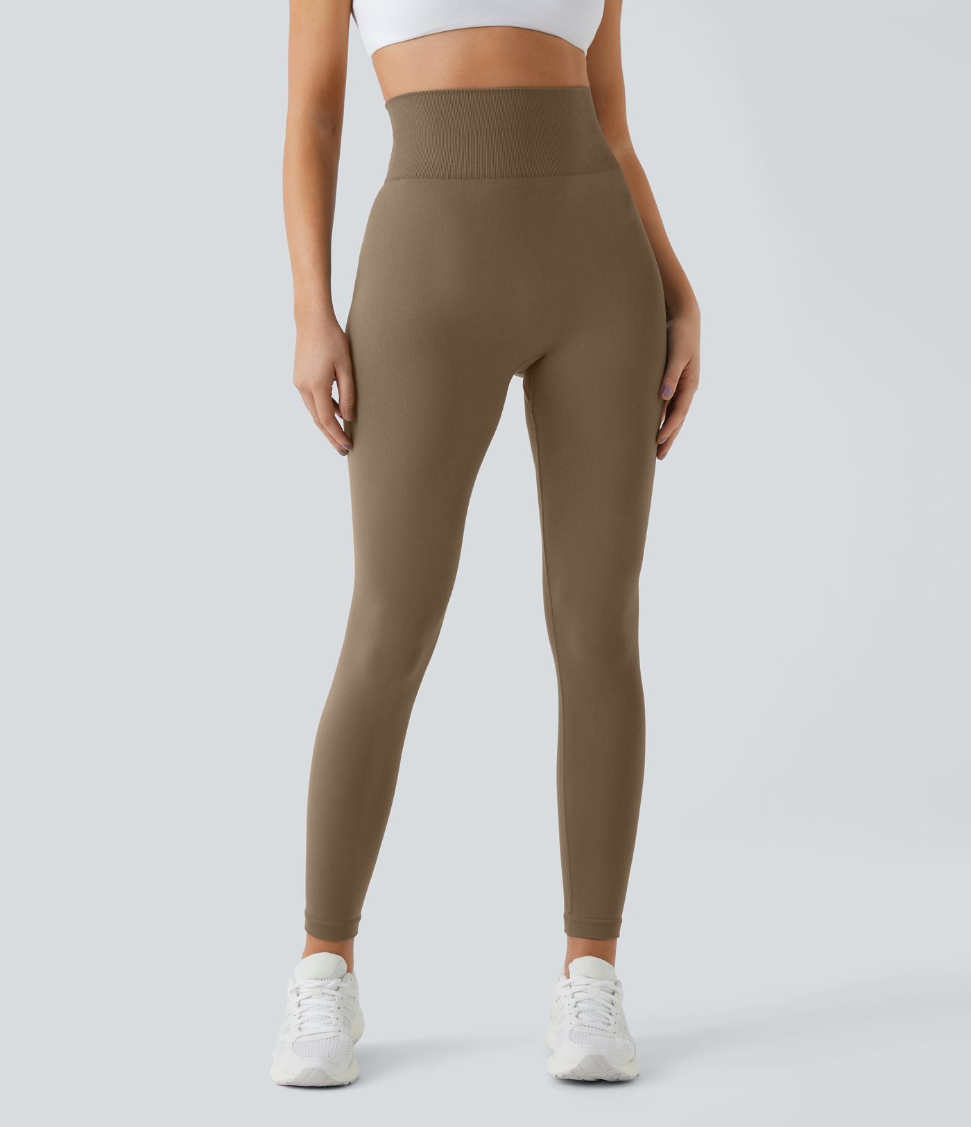 Legging taille haute froncé uni sans couture OneForm Seamless Flow