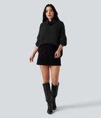 Pull col montant manches longues