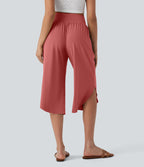 Pantalon corsaire gainant taille haute à ourlet asymétrique et séchage rapide avec poches Breezeful™