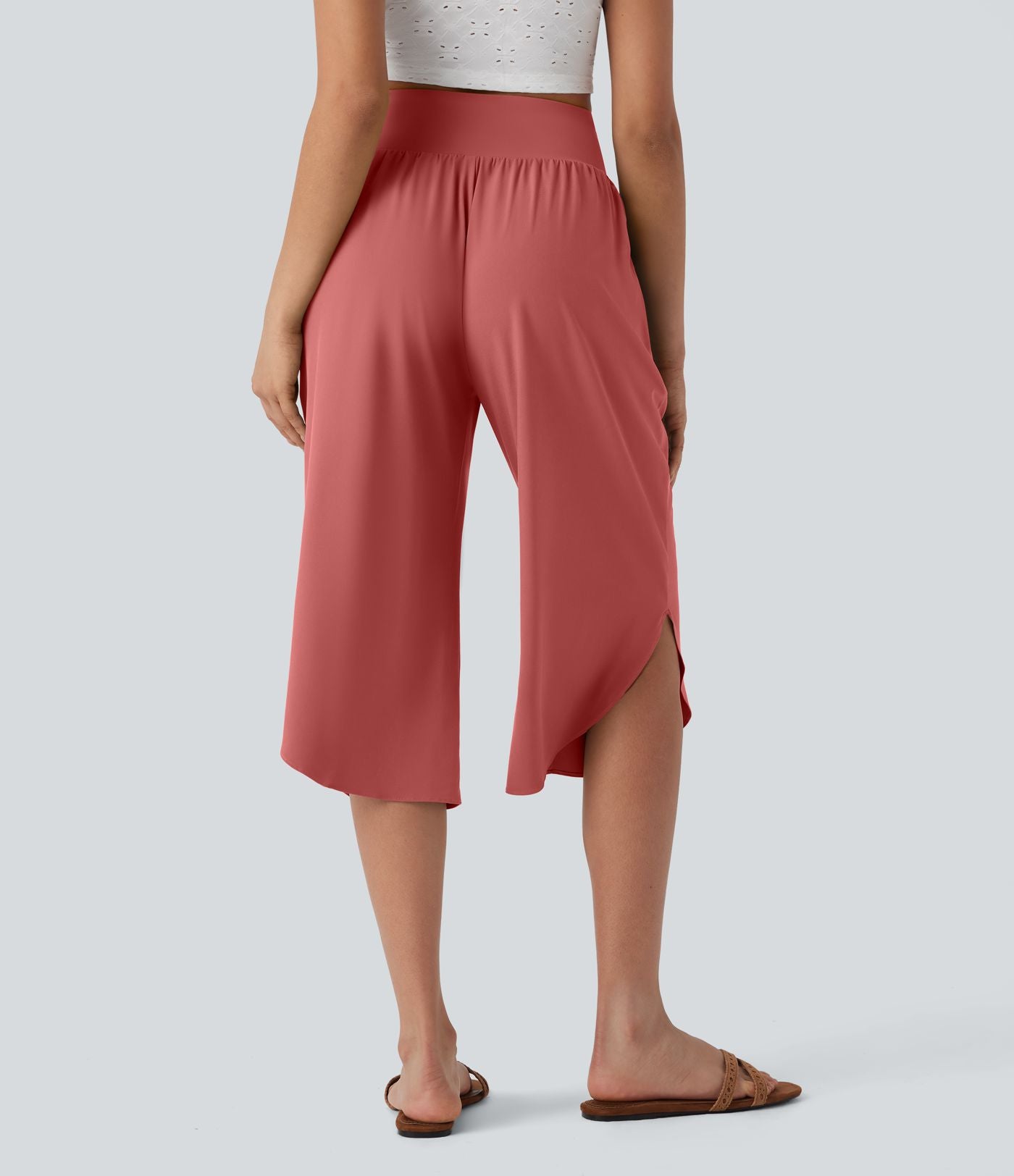 Pantalon corsaire gainant taille haute à ourlet asymétrique et séchage rapide avec poches Breezeful™