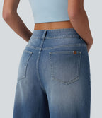 Jean large décontracté Halara Flex™ asymétrique taille mi-haute avec poches