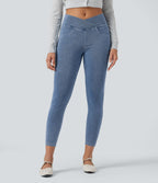 Halara Flex™ Jegging Travail Taille Haute Croisé Poches Multiples Tricot Extensible