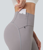 Legging de randonnée gainant taille haute réfléchissant avec poches - UPF50+ SoftlyZero™