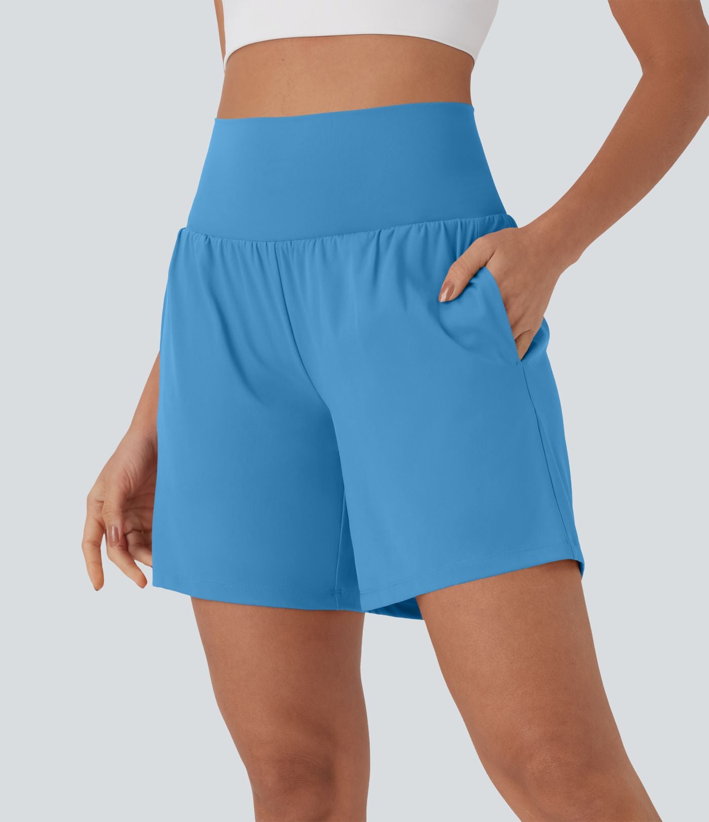 Short de yoga SoftlyZero™ Airy 2-en-1 taille très haute avec poches et effet frais InstantCool 17,5 cm