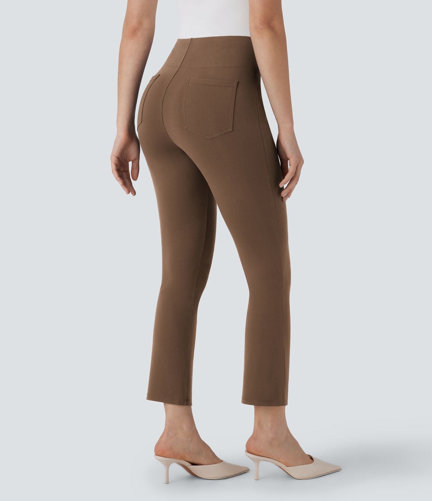Pantalon de travail fuselé court taille haute Halara Flex™ avec poches