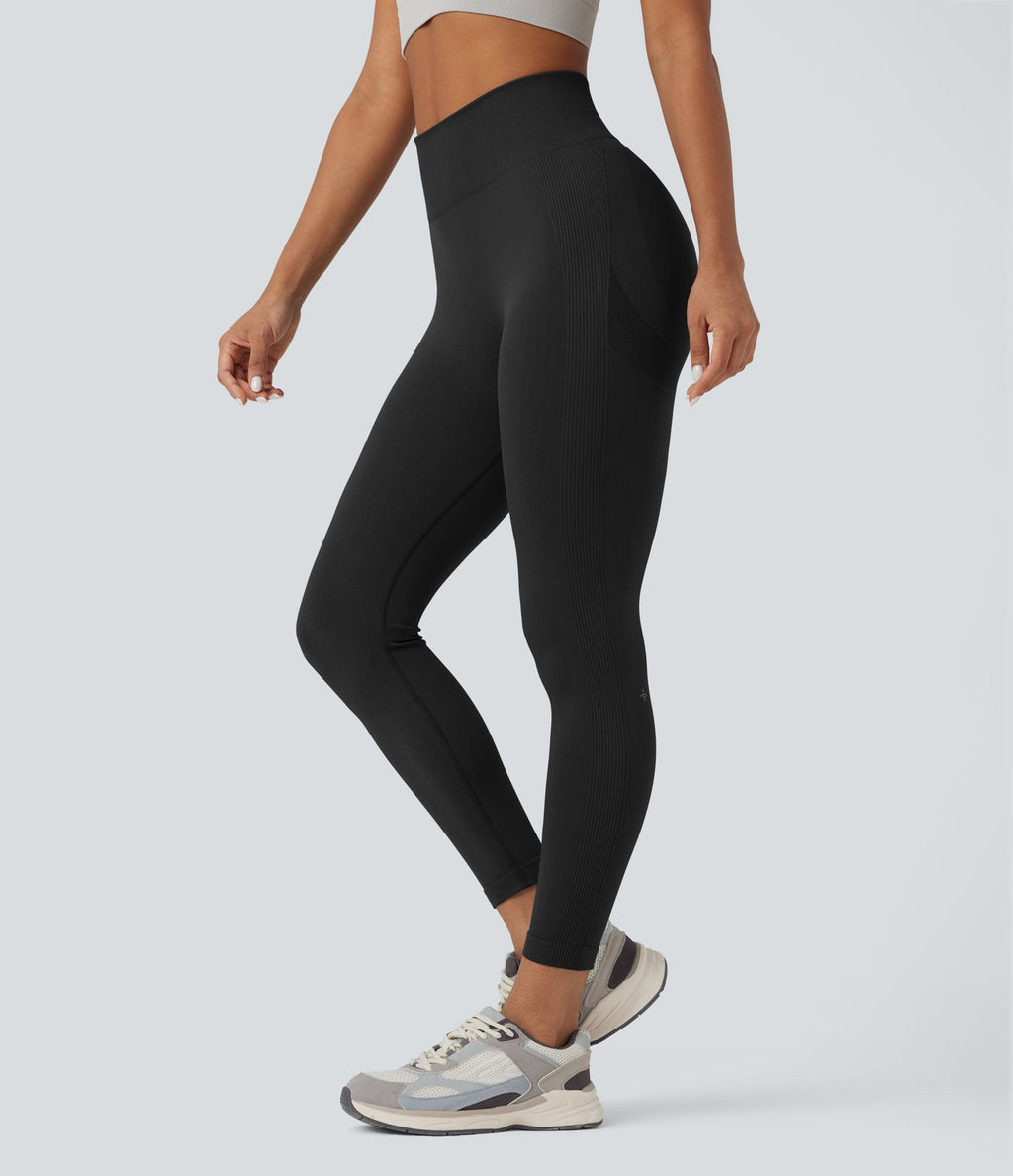 Legging yoga taille haute push-up froncé sans couture OneForm Seamless Flow