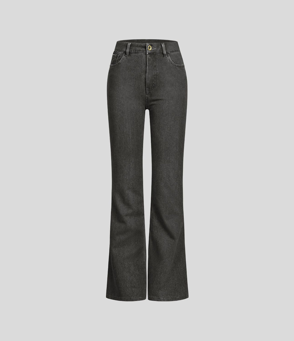 Halara Flex™ Jean Évasé Casual Taille Mi-haute Tricot Extensible Boutonnés Poches