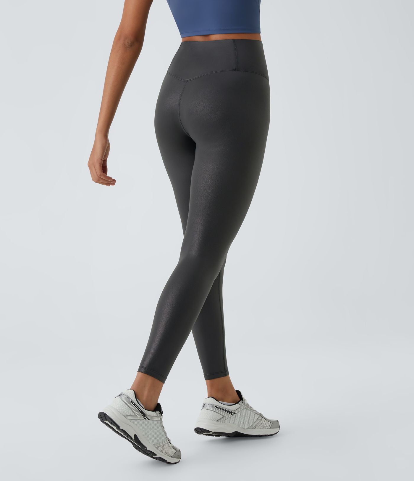 Legging de yoga SoftlyZero™ en simili stretch avec taille croisée, imprimé métallisé et poche arrière