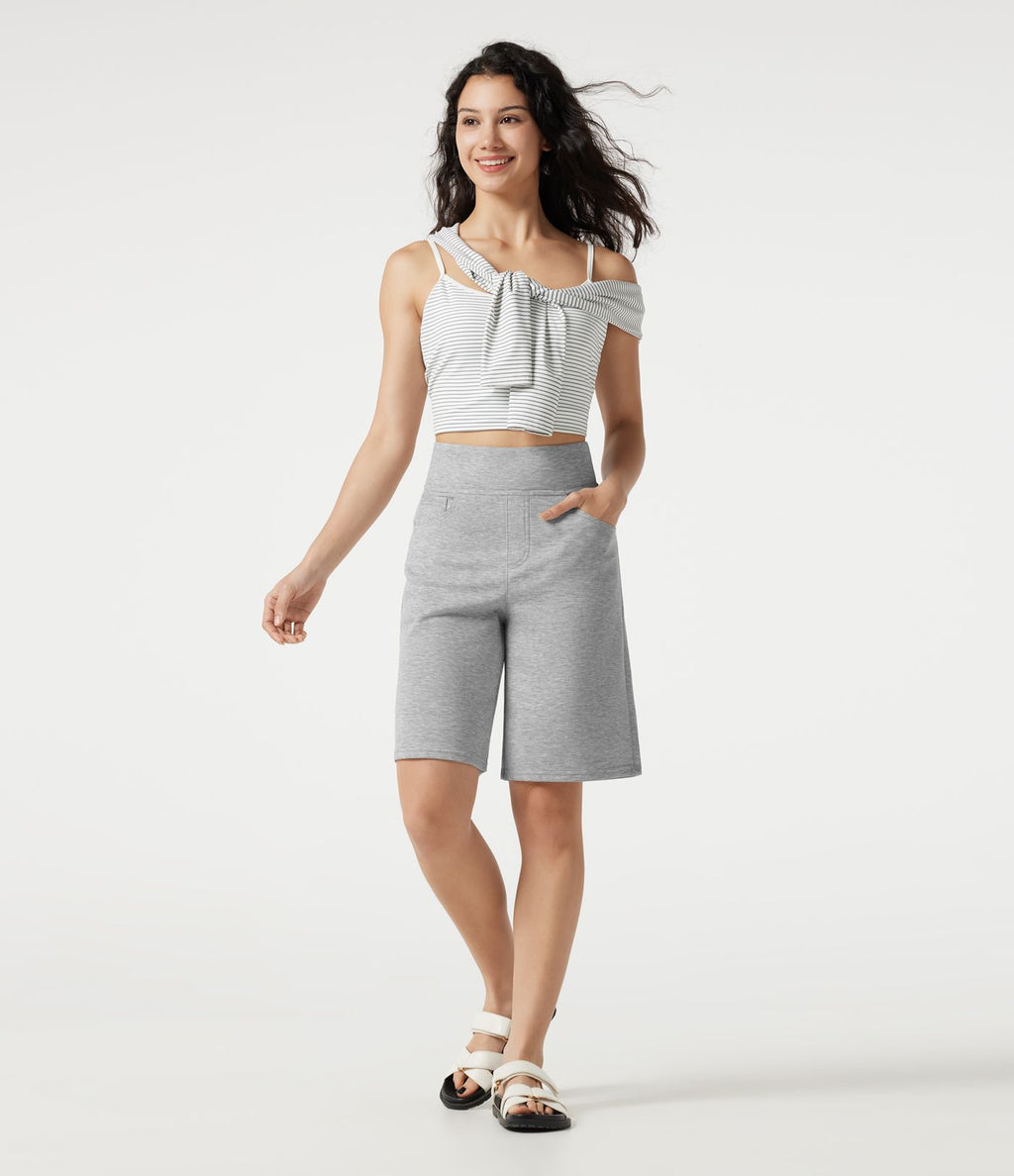 Short ample casual taille haute 25,5 cm avec poches