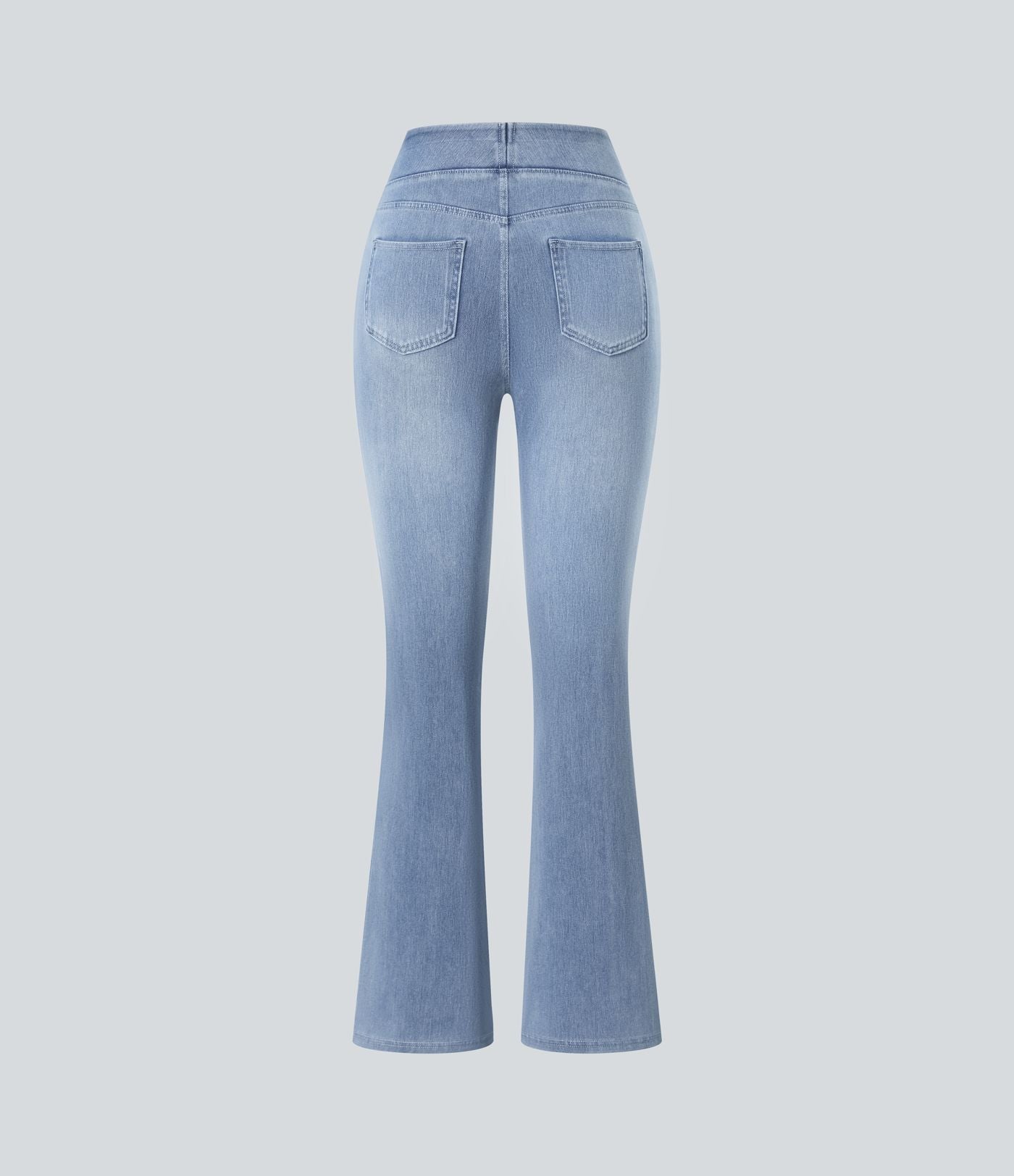 Halara Flex™ Jean bootcut décontracté extensible délavé taille haute à poches multiples